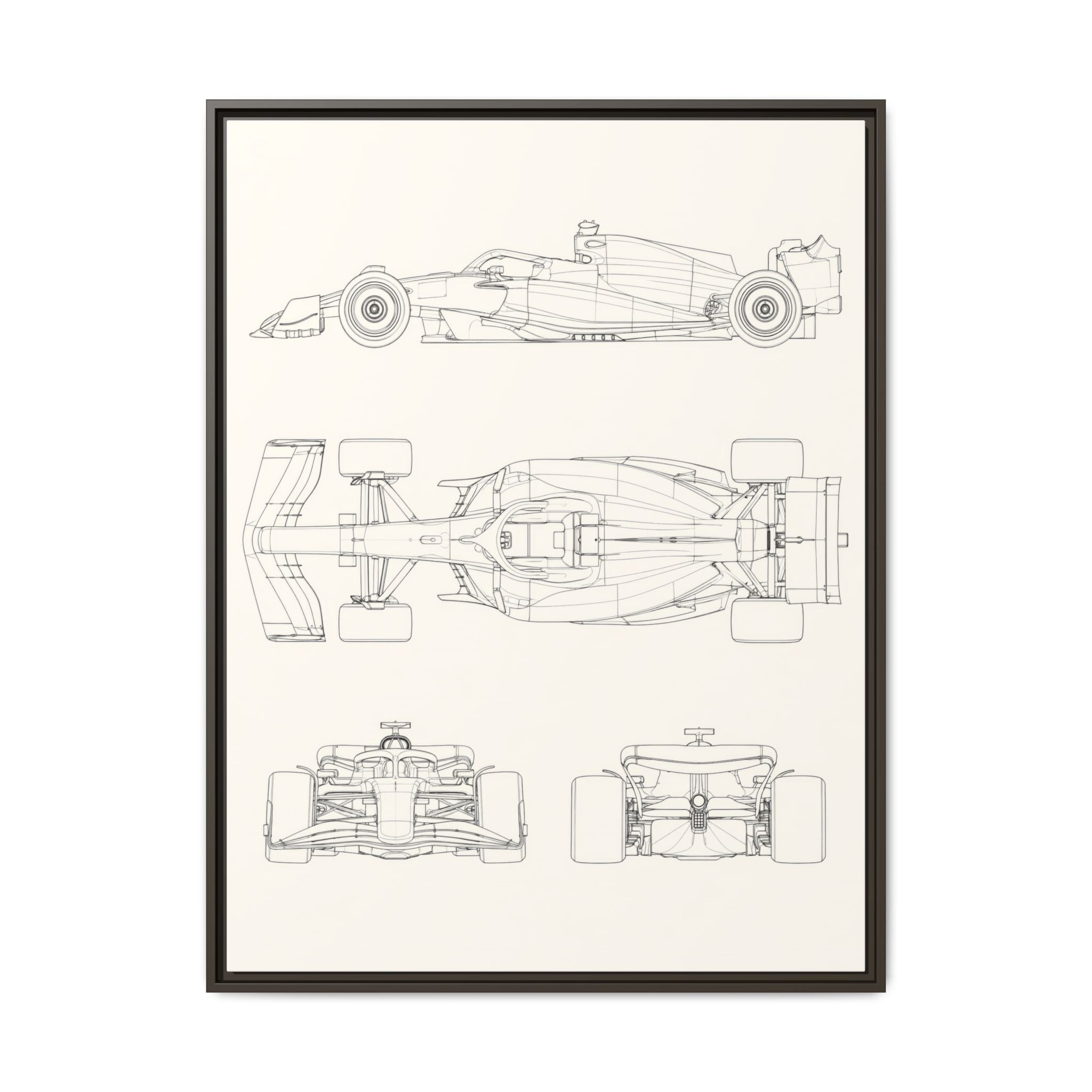 The Apex Machine — Blueprint (Framed Canvas Print)