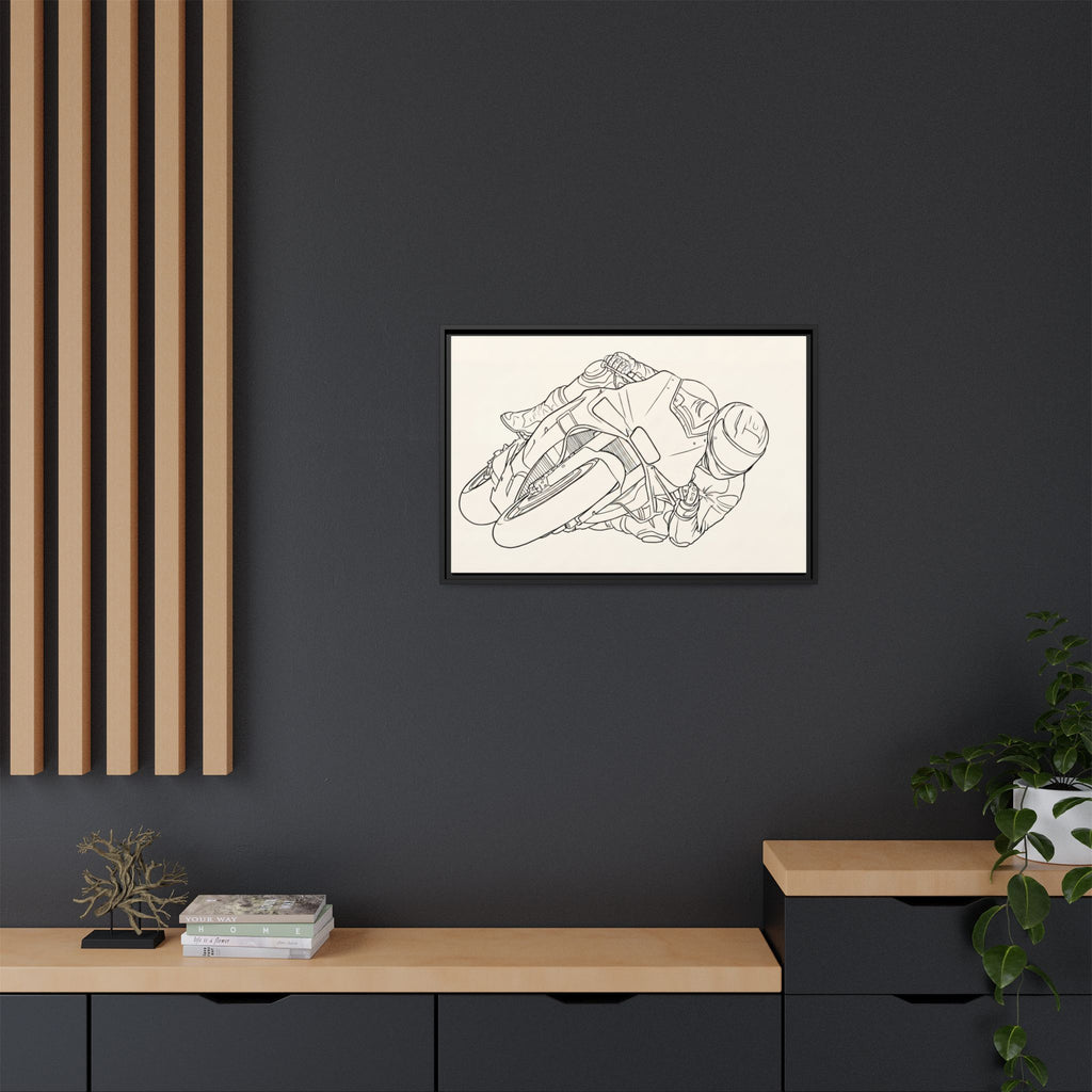 Full Lean Line Art - Matte Canvas (Framed)