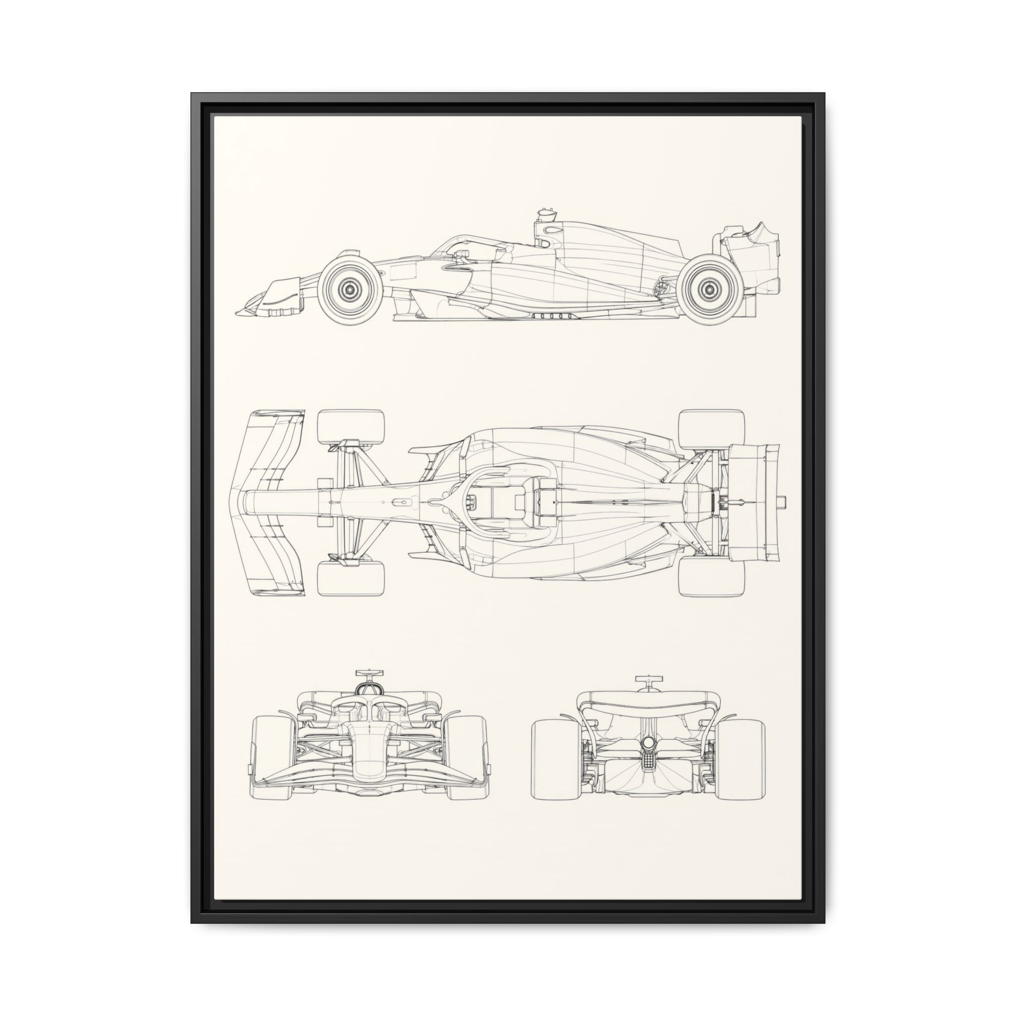 The Apex Machine — Blueprint (Framed Canvas Print)