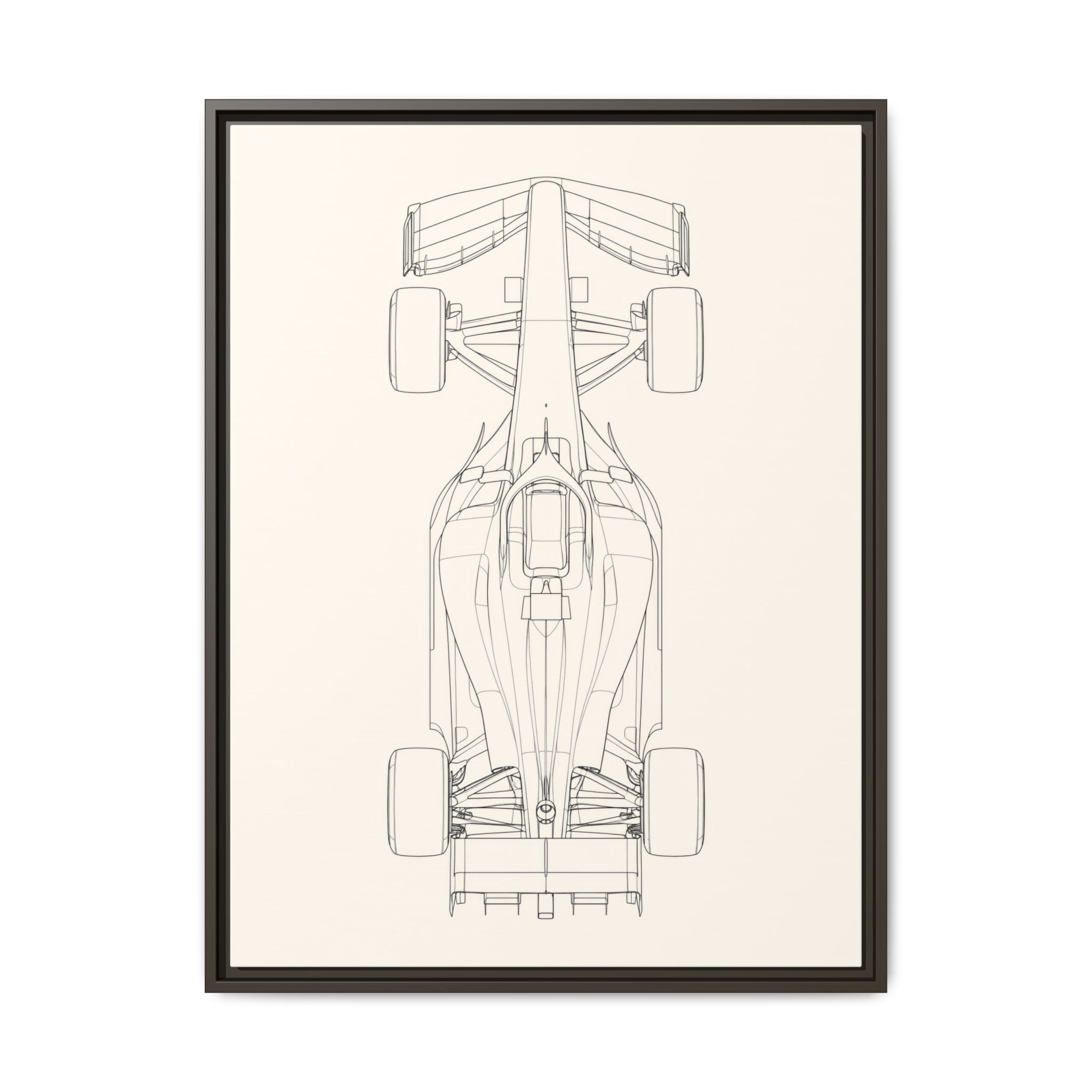 The Apex Machine — Top View (Framed Canvas Print)