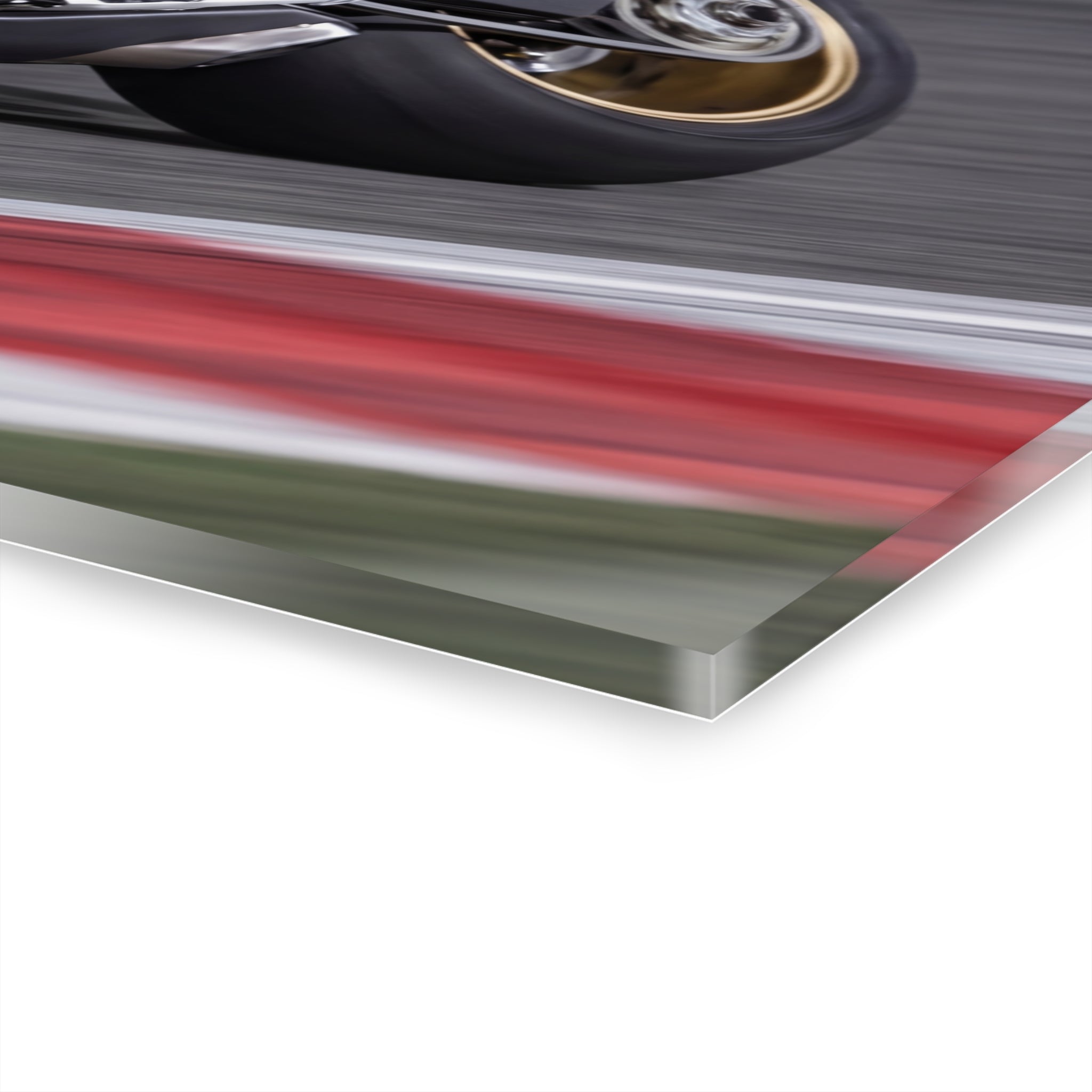 Moto Racer Action Acrylic Print (French Cleat Hanging)
