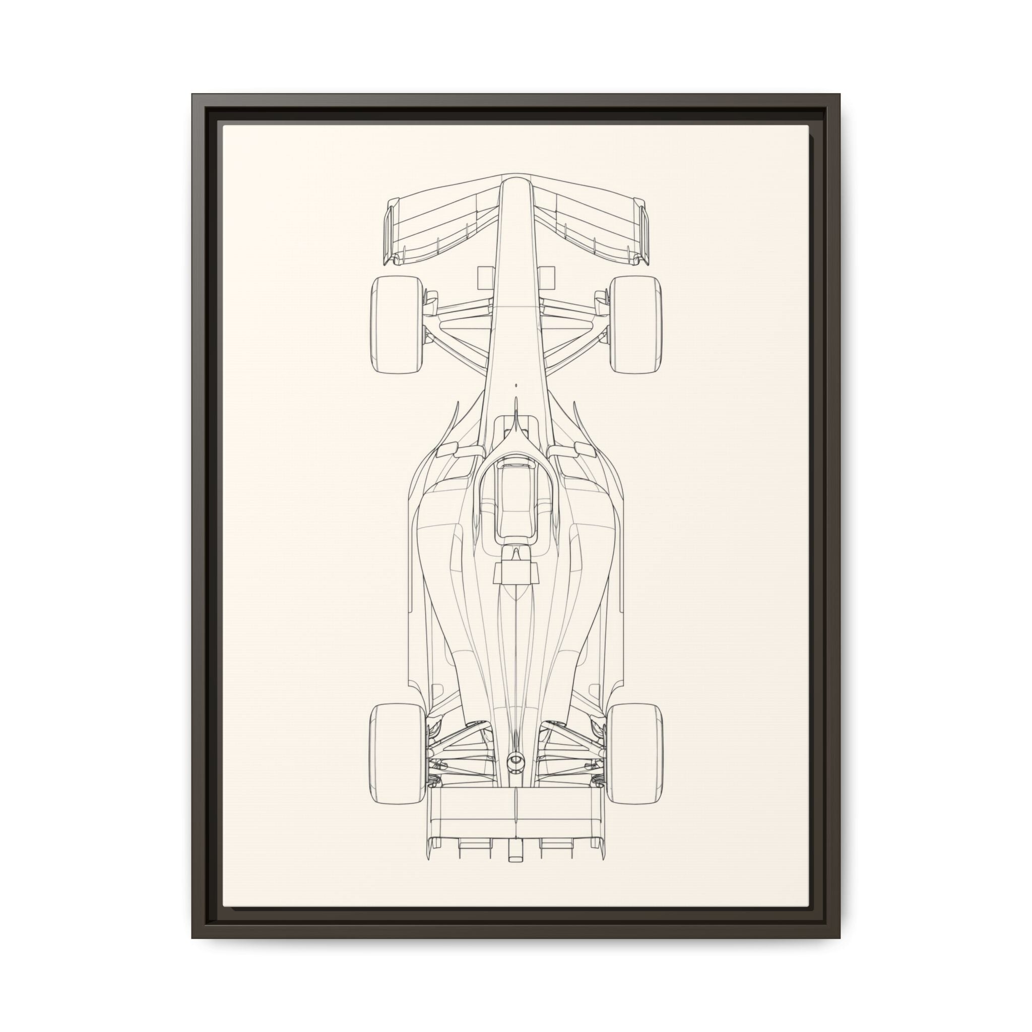 The Apex Machine — Top View (Framed Canvas Print)