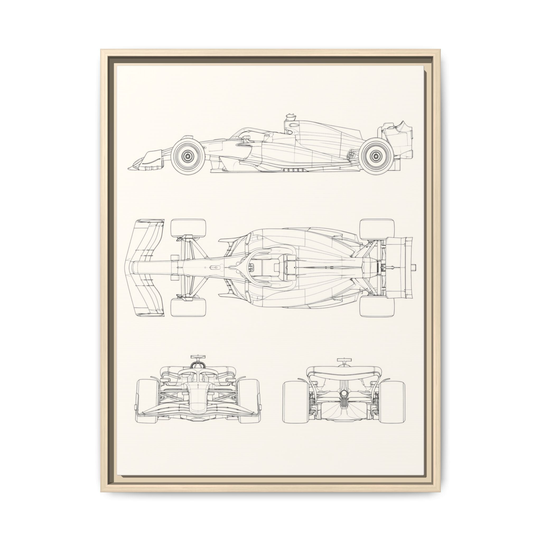 The Apex Machine — Blueprint (Framed Canvas Print)