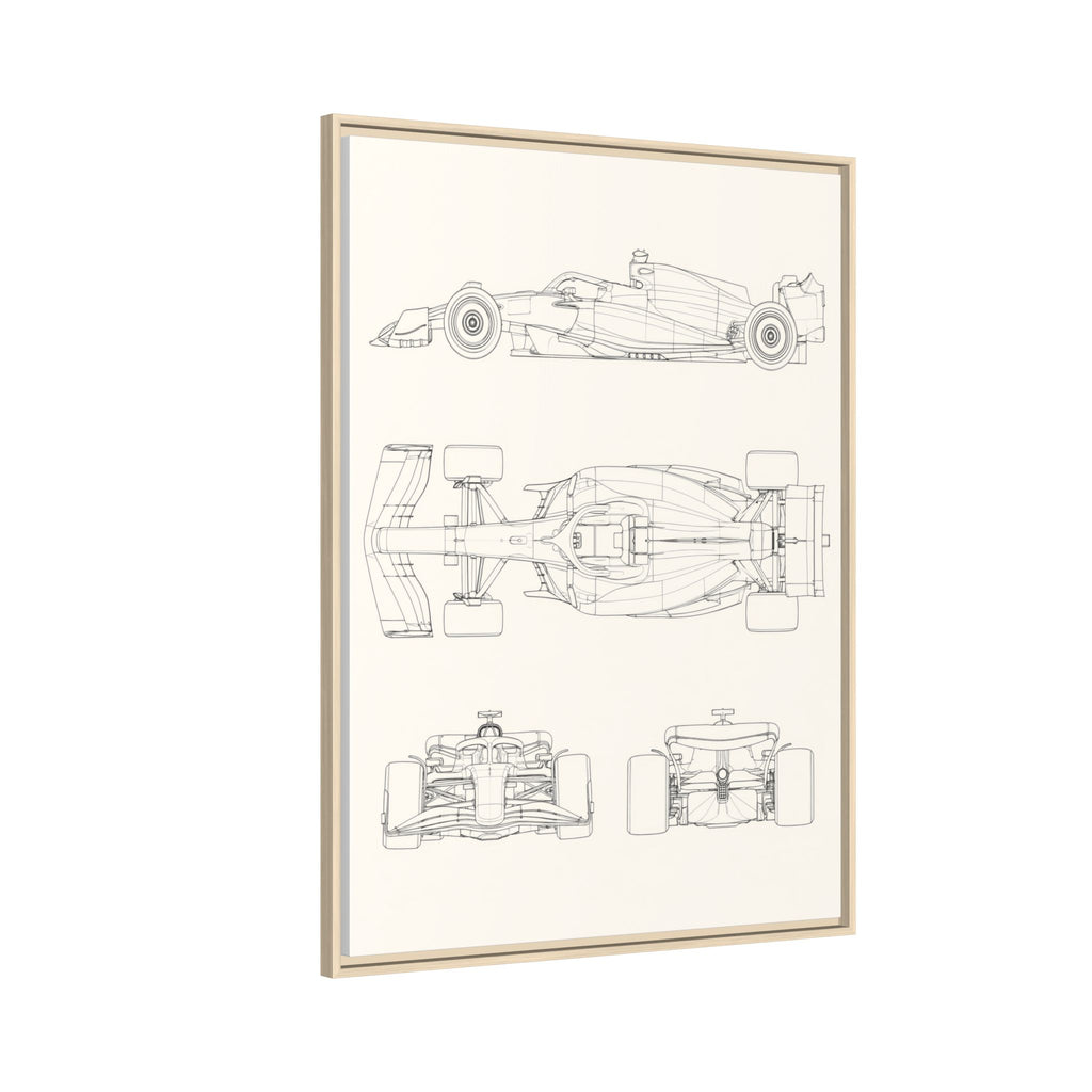 The Apex Machine — Blueprint (Framed Canvas Print)