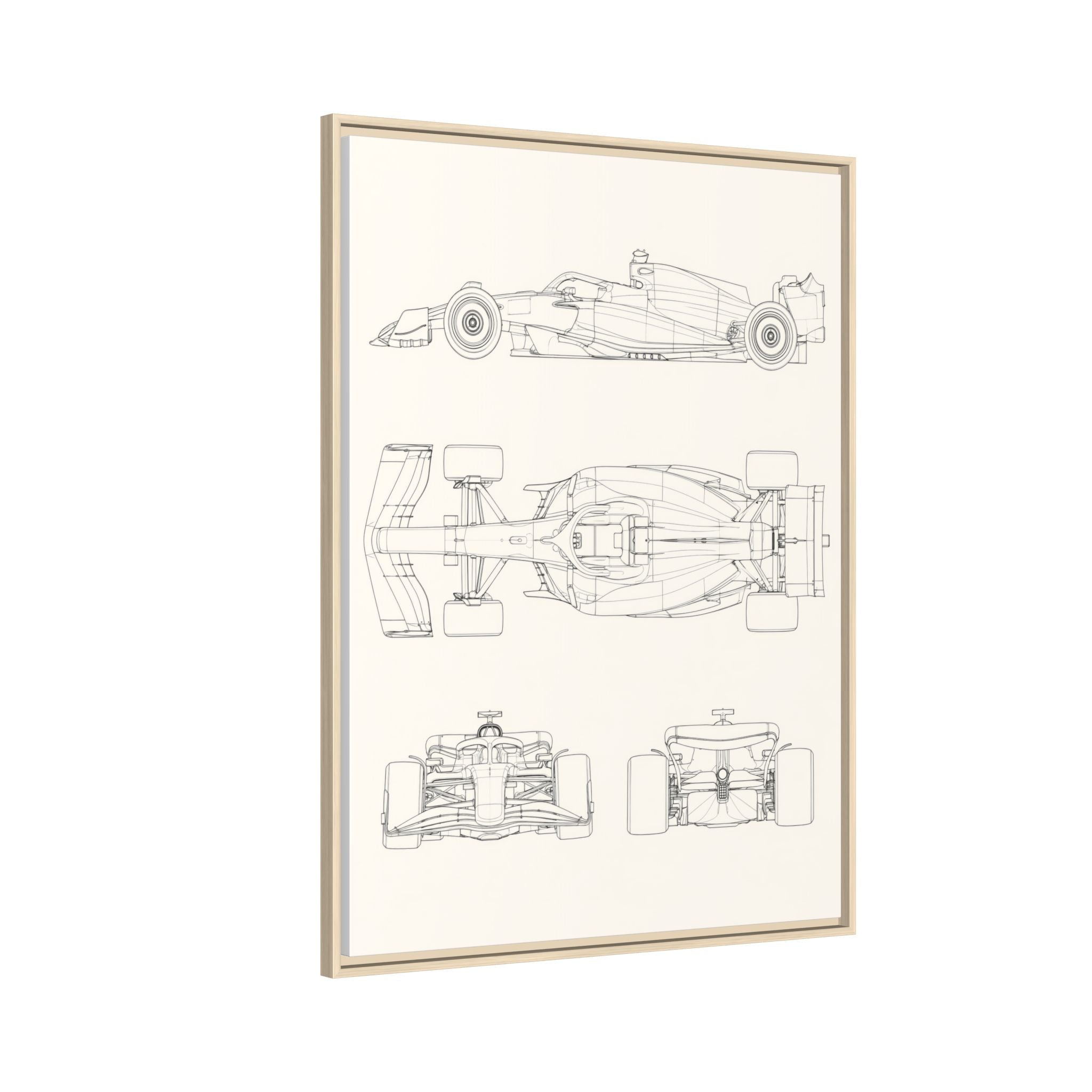 The Apex Machine — Blueprint (Framed Canvas Print)