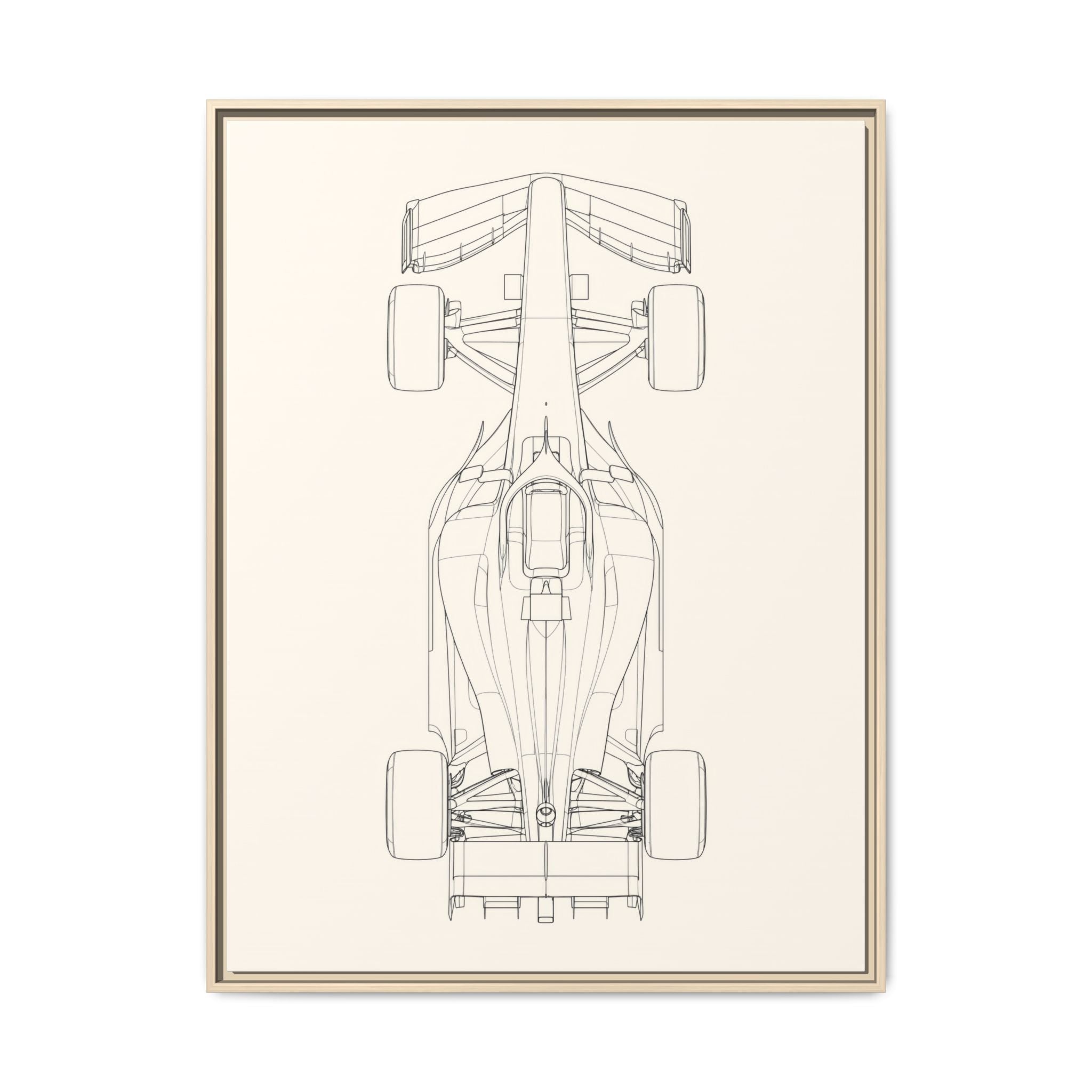 The Apex Machine — Top View (Framed Canvas Print)