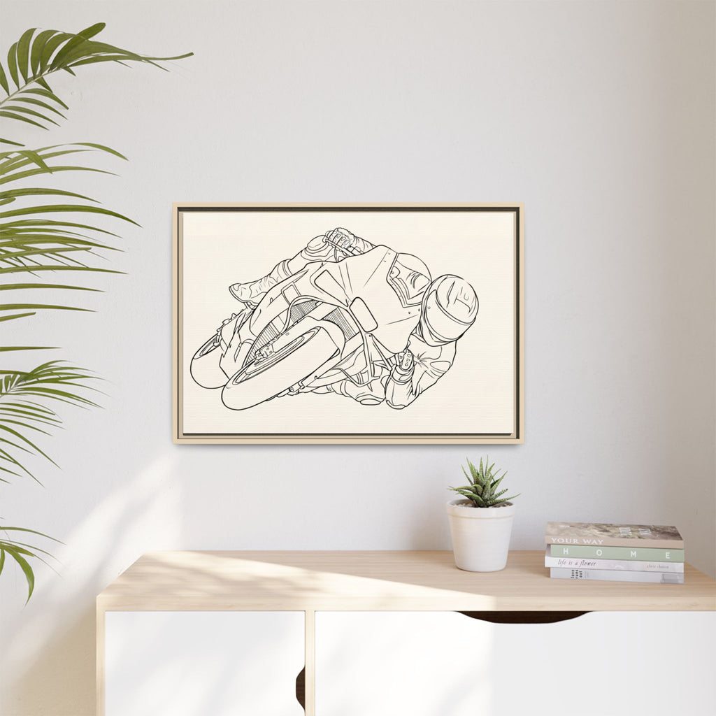 Full Lean Line Art - Matte Canvas (Framed)
