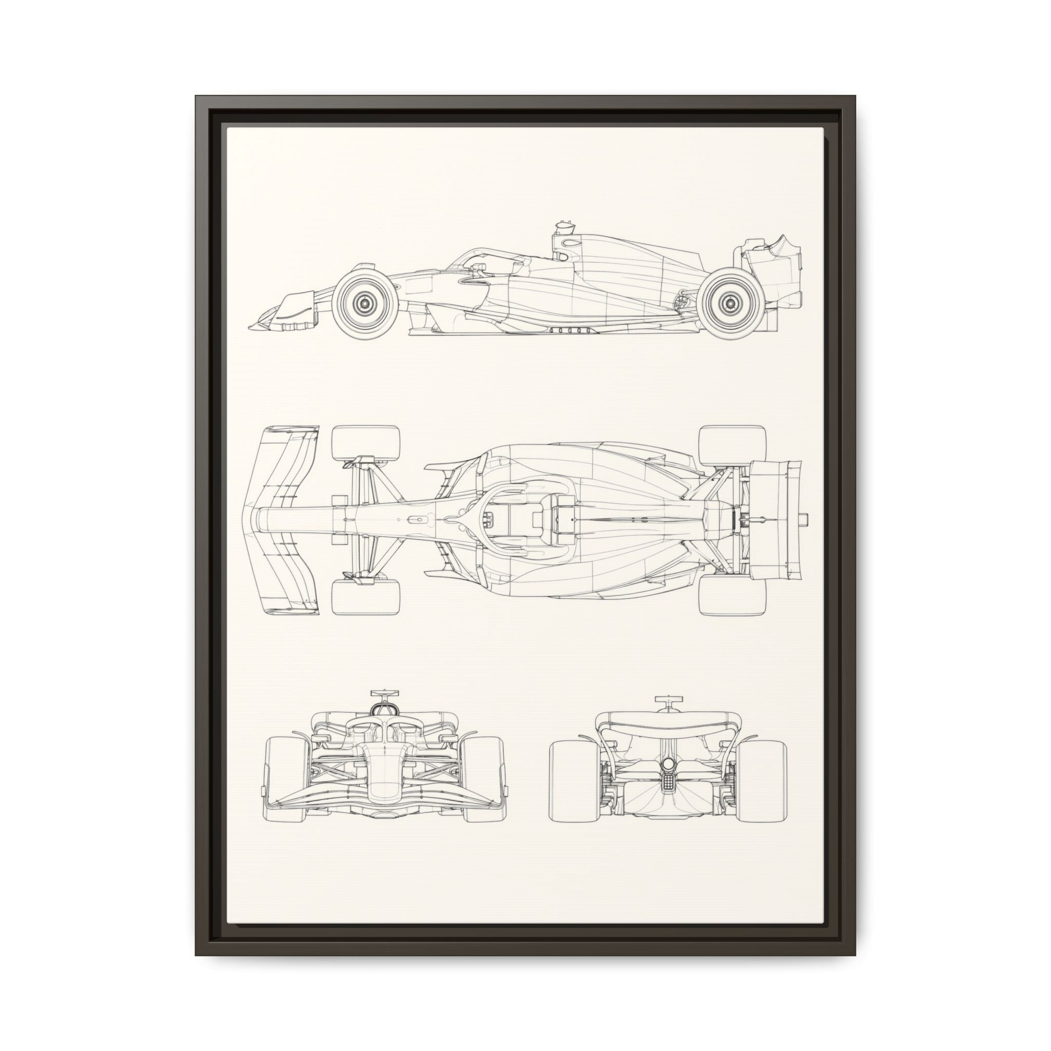 The Apex Machine — Blueprint (Framed Canvas Print)
