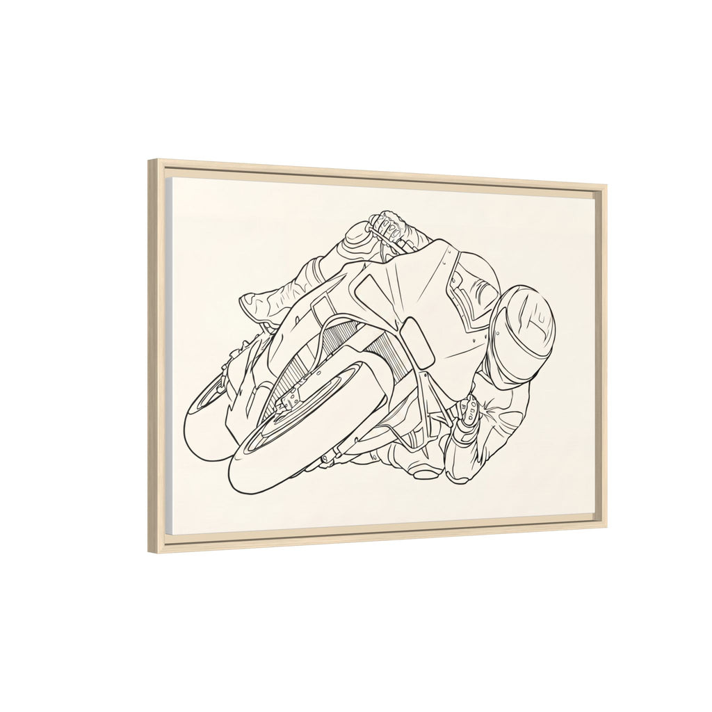 Full Lean Line Art - Matte Canvas (Framed)