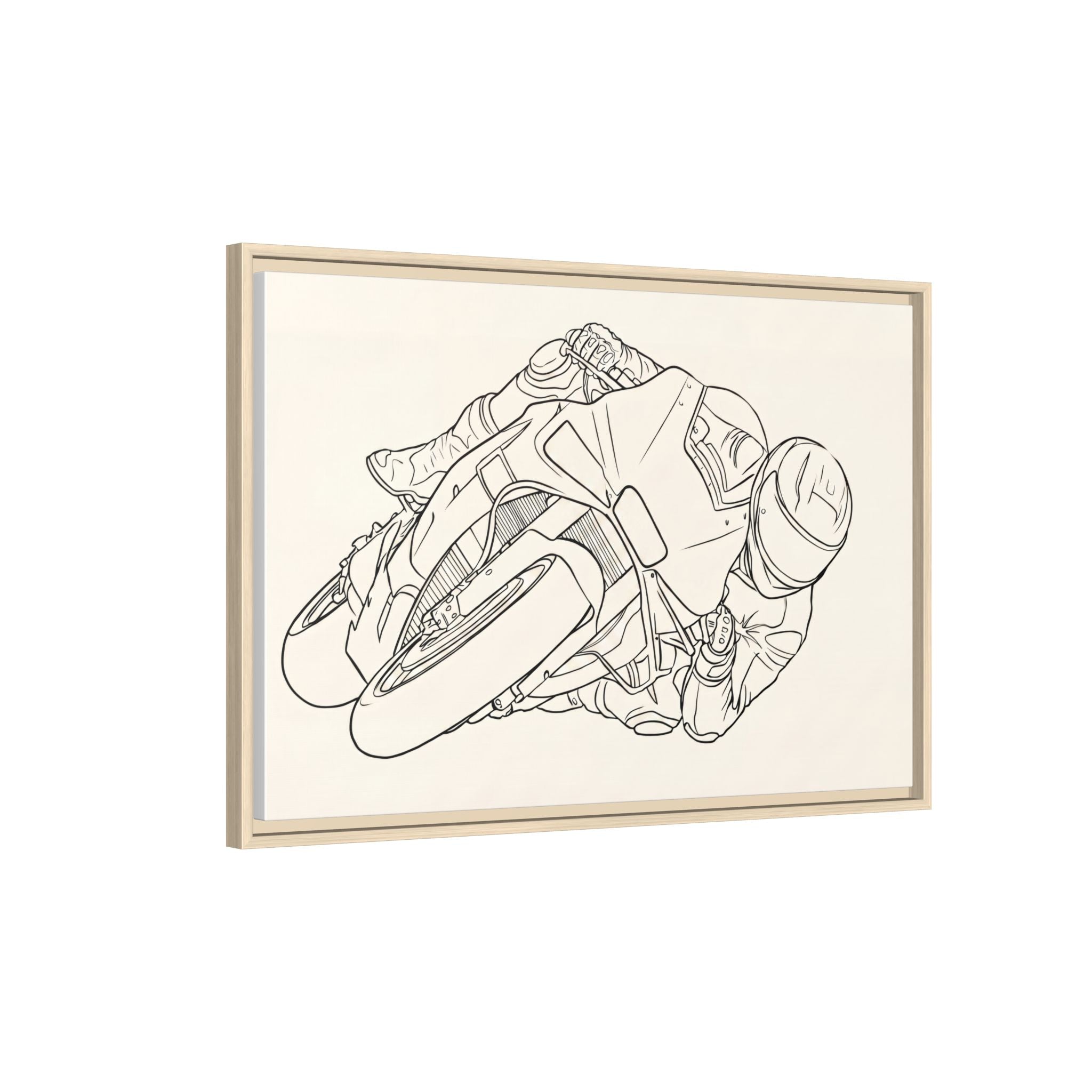 Full Lean Line Art - Matte Canvas (Framed)