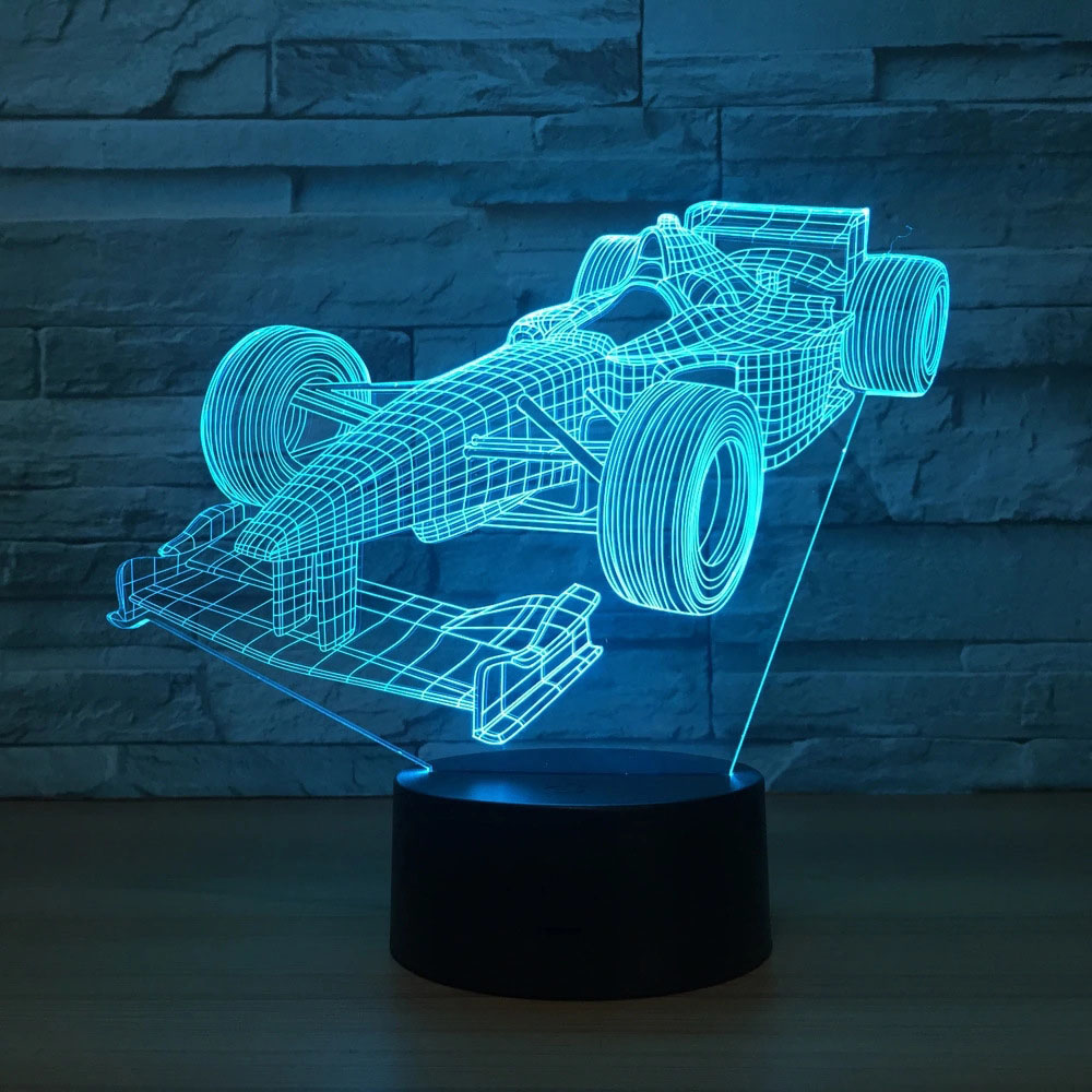 F1 Race Car 3D Night Light