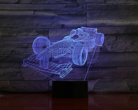 F1 Race Car 3D Night Light
